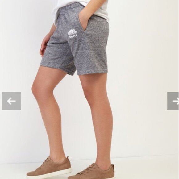 Roots Original Shorts Gray Salt and Pepper Sweat Track Shorts Size XXS Small - Picture 2 of 15